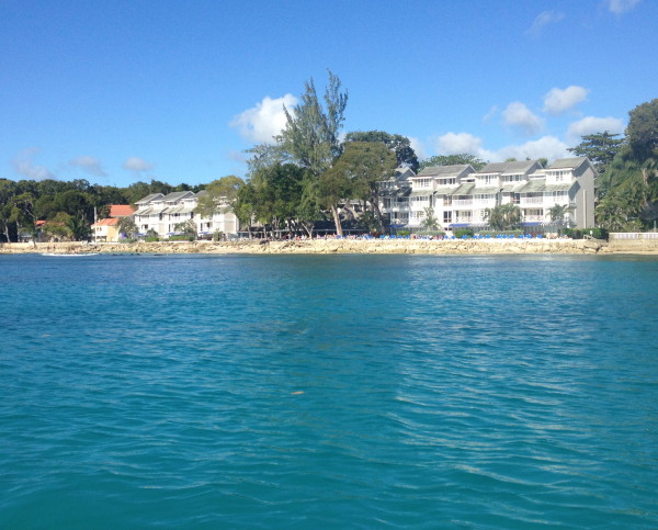 The Club Barbados as seen from the sea