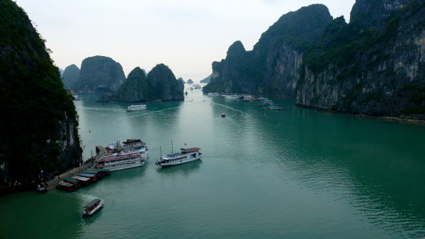 Aerial view of Halong Bay