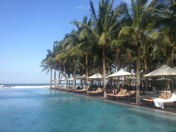 Pool area at Nam Hai