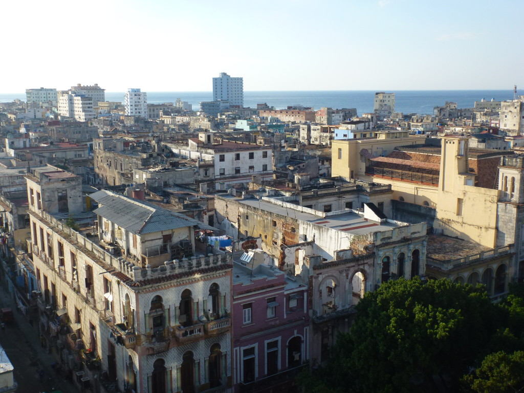 View from rooftop pool and bar of NH Parque Central Hotel, Havana