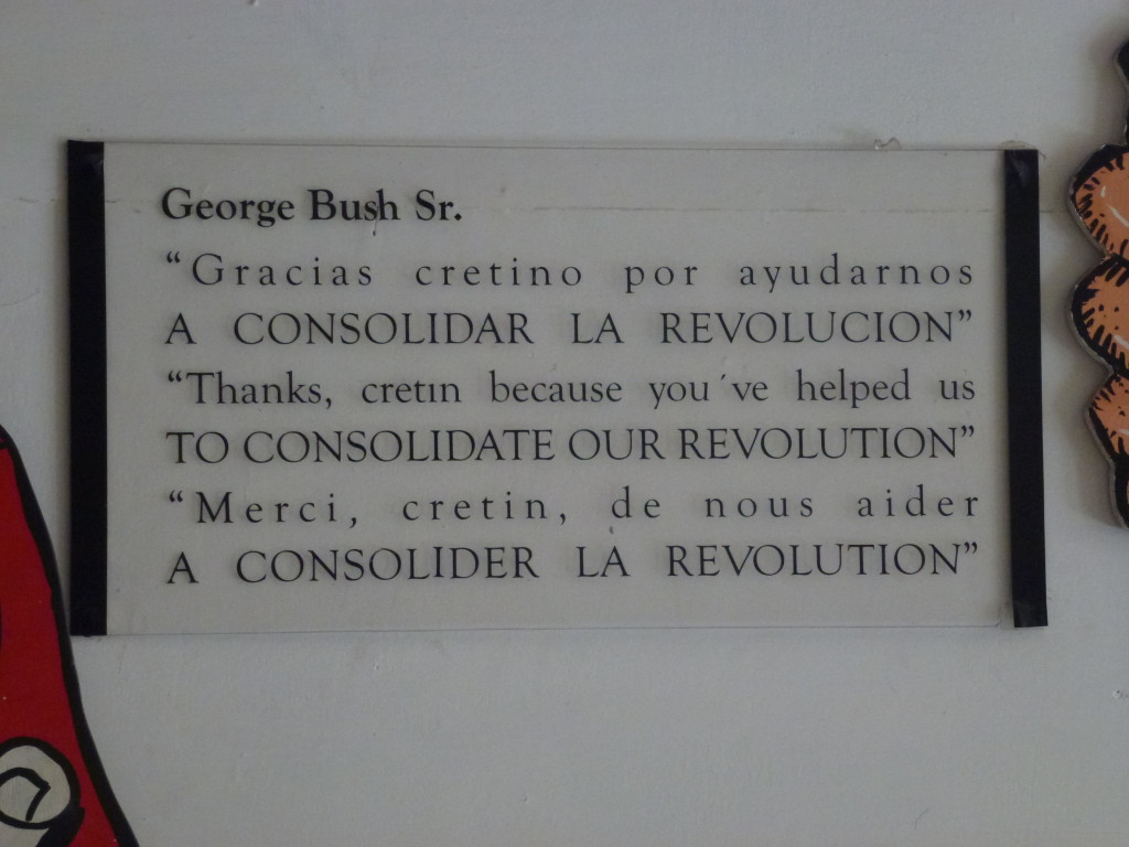 The corner of the the cretins in the Revolution Museum, Havana