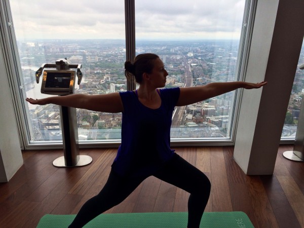 yoga at view from the shard