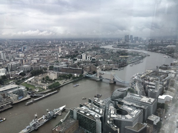 yoga at view from the shard