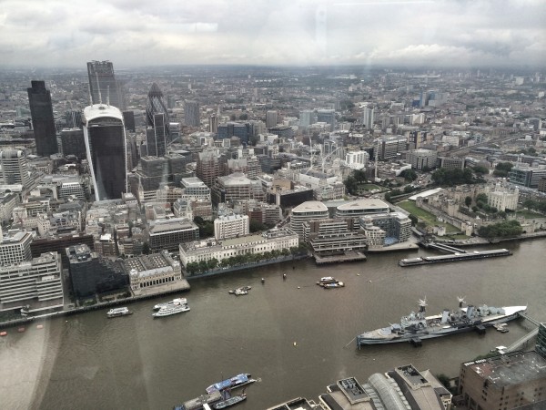 yoga at view from the shard