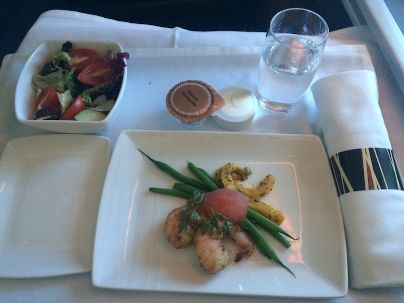 Cathay Pacific Business Class meal