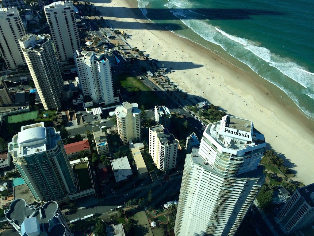 The Gold Coast as seen from Skypoint Observation Deck