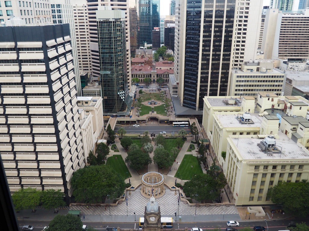 View from level 25 of Sofitel Brisbane Central