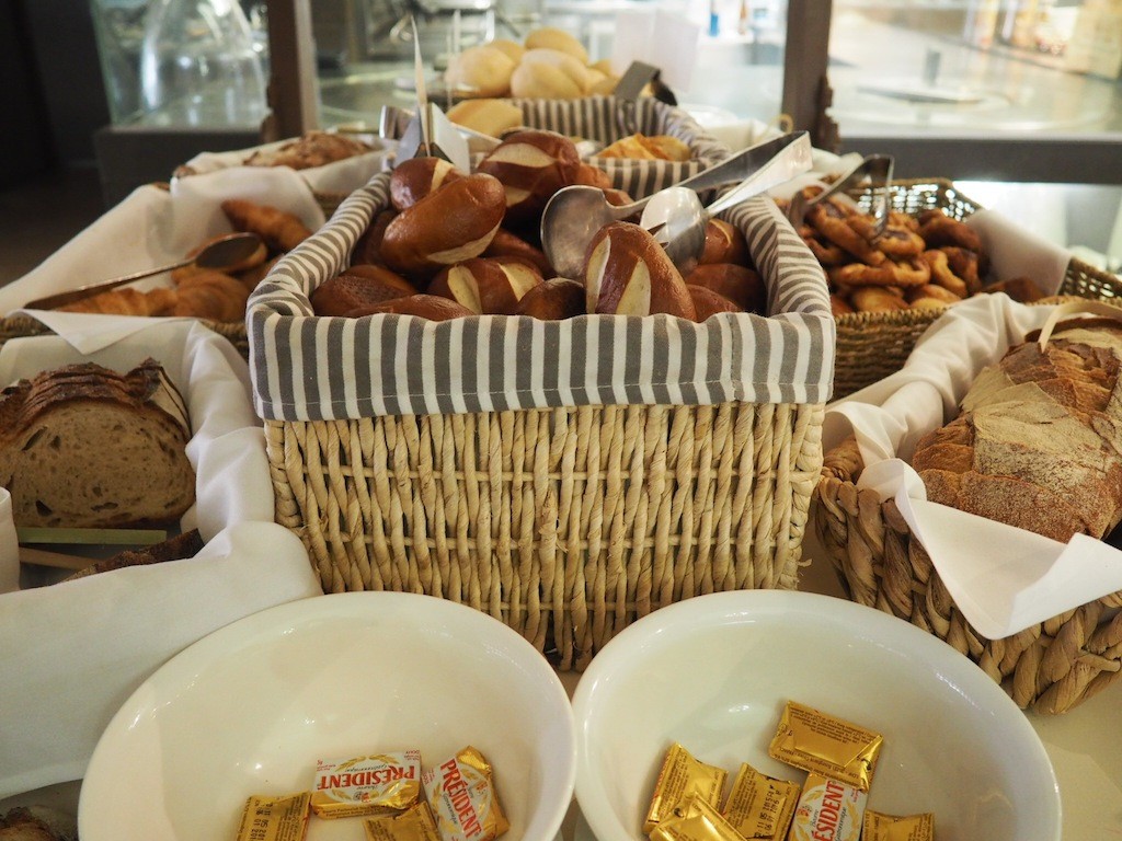 Pastries and President butter at the Thyme2 breakfast buffet