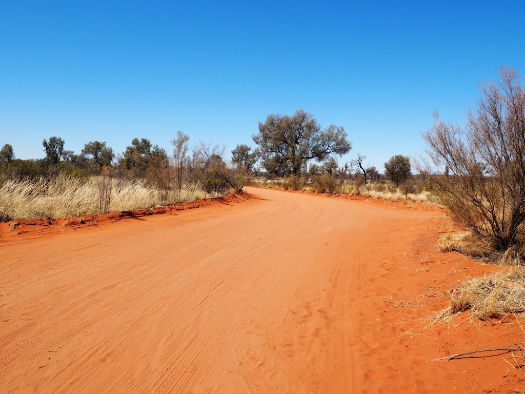 Follow the orange earthed road