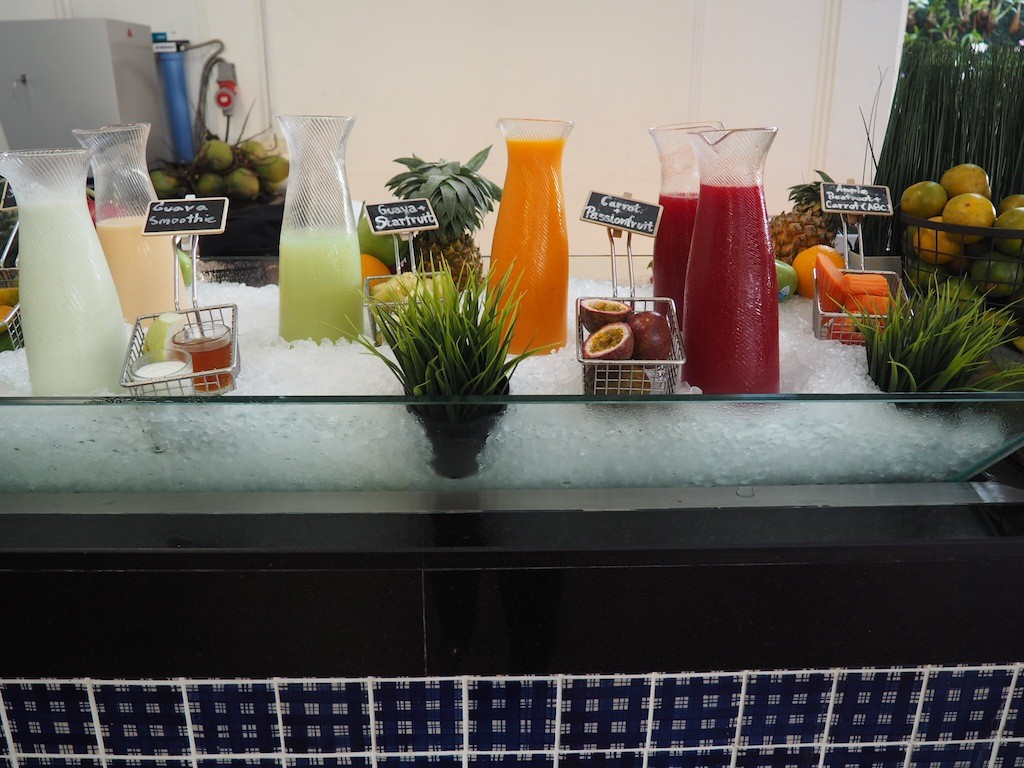 Smoothie bar at the breakfast buffet