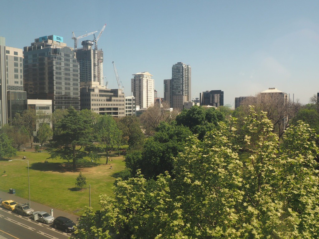 Pretty park views from Radisson on Flagstaff Gardens Melbourne