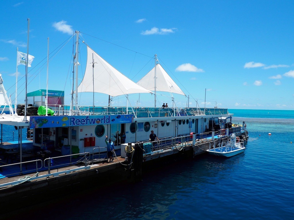 Reef World is situated at Hardy Reef - 40 nautical miles from shore