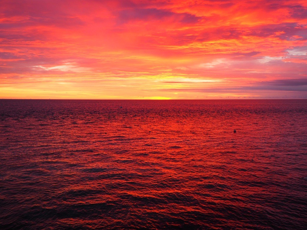 Sunrise over the Great Barrier Reef