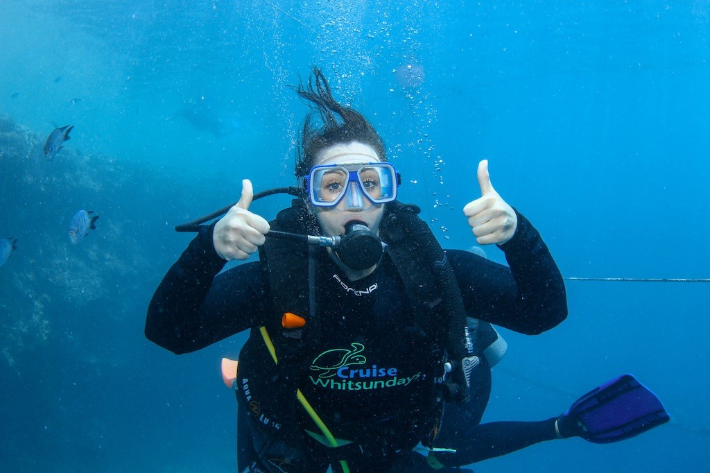 Me giving two thumbs up to SCUBA diving