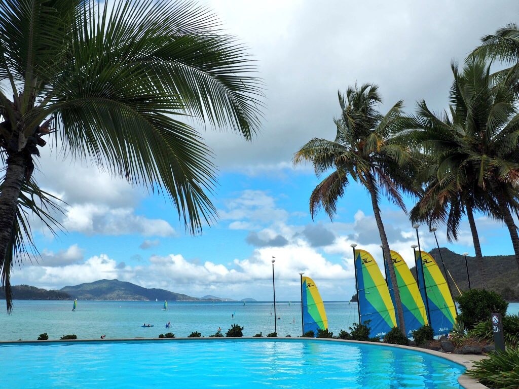 Reef view from the Main Pool at Resort Centre