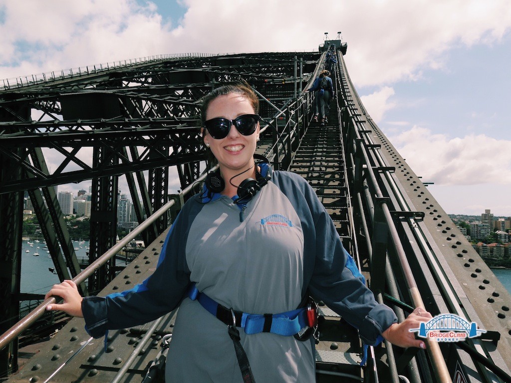 Going up - on route to the summit of Sydney Harbour Bridge