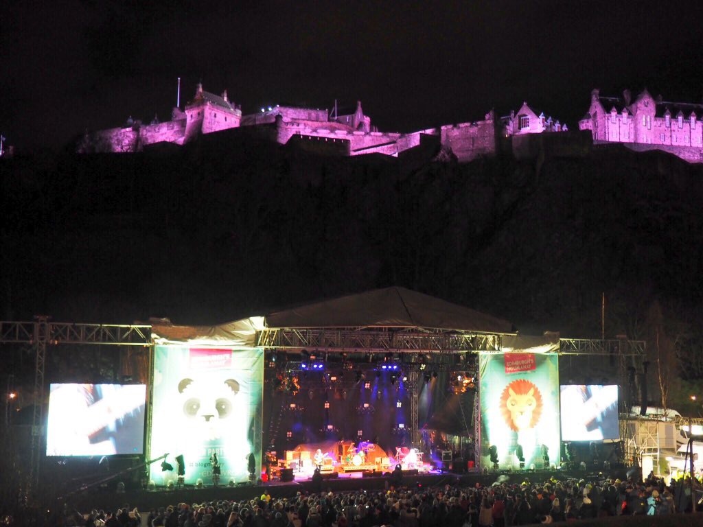 Edinburgh Castle floats above Concert In The Gardens