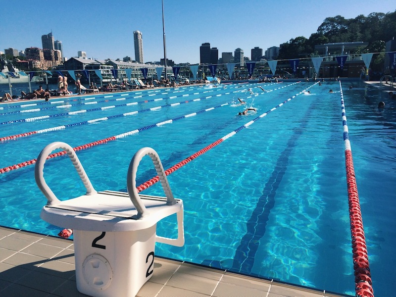 Taking a dip at the ABC Pool