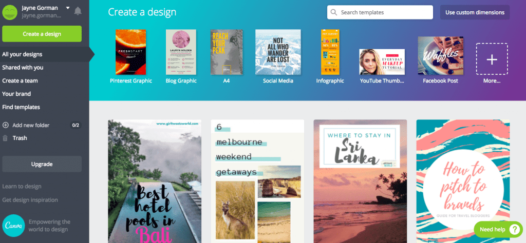 Best blogging tools - Canva