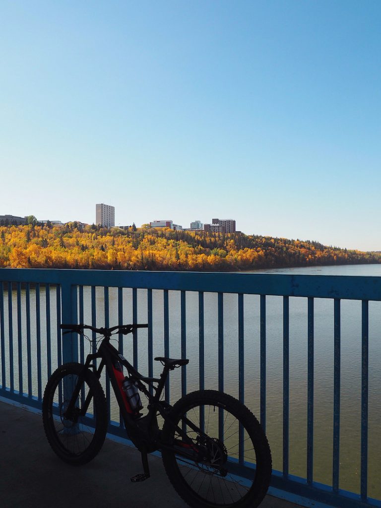 e-bike tour of Edmonton urban parkland