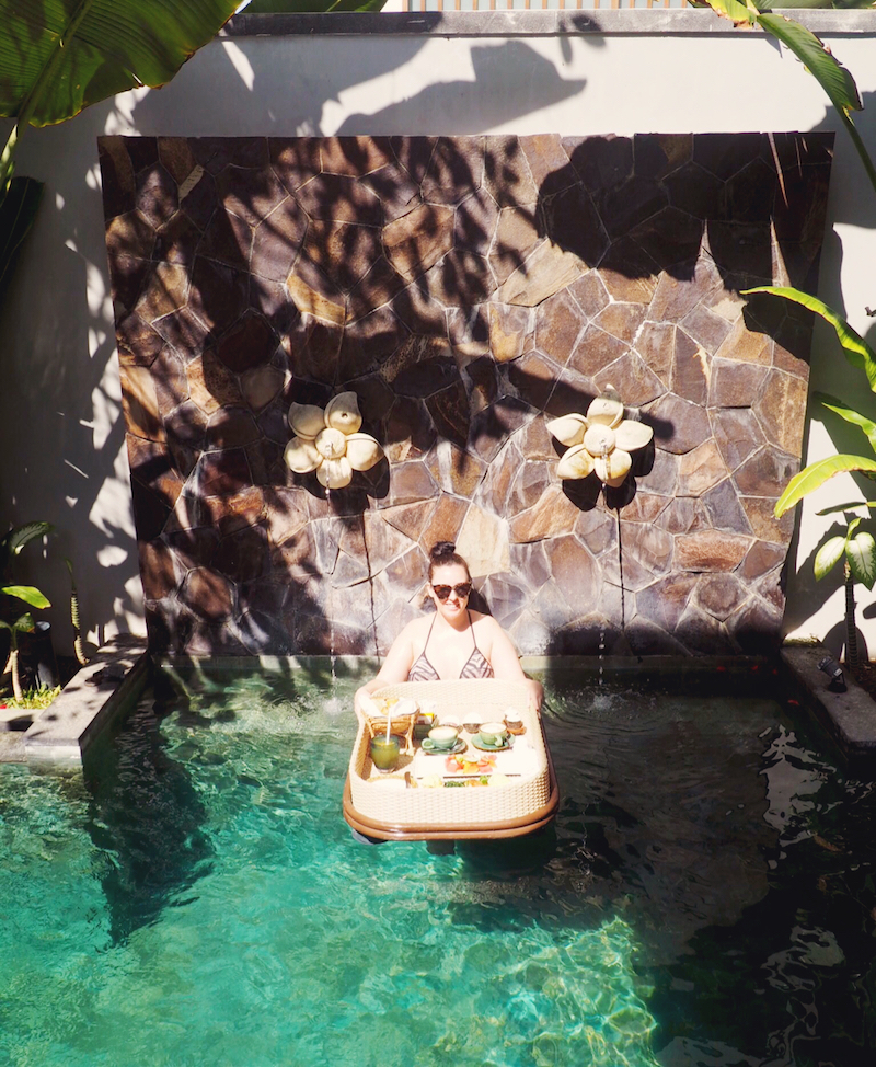 Floating breakfast in Bali