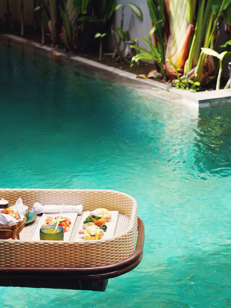 Floating breakfast in Bali