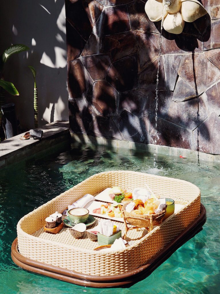 Floating breakfast in Bali