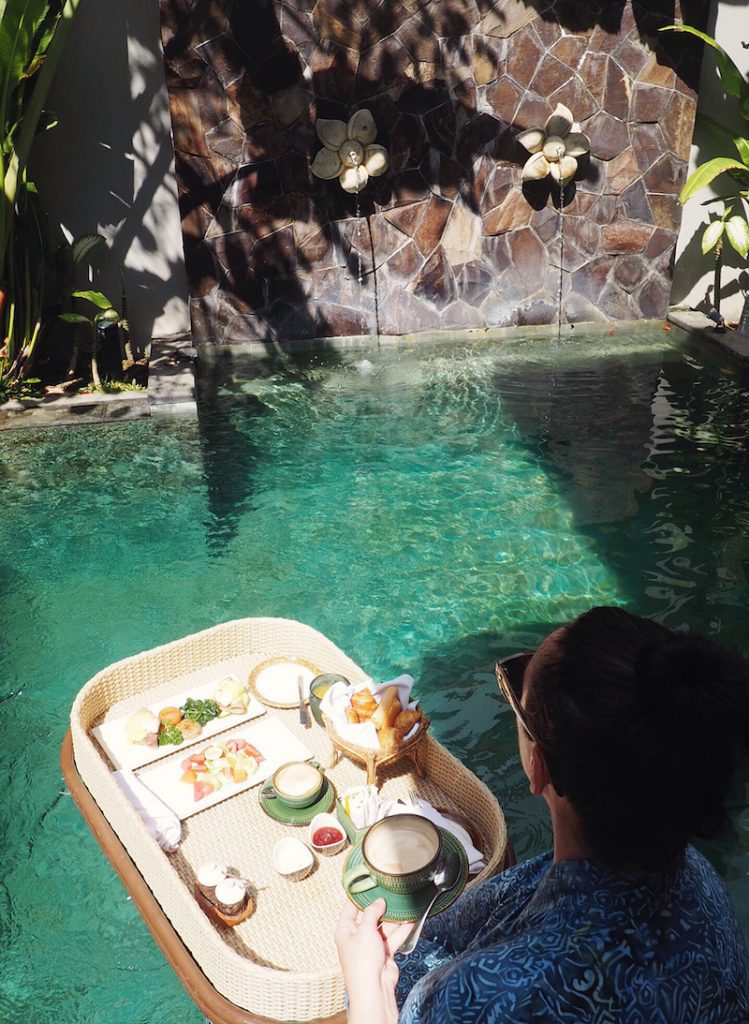 Floating breakfast in Bali