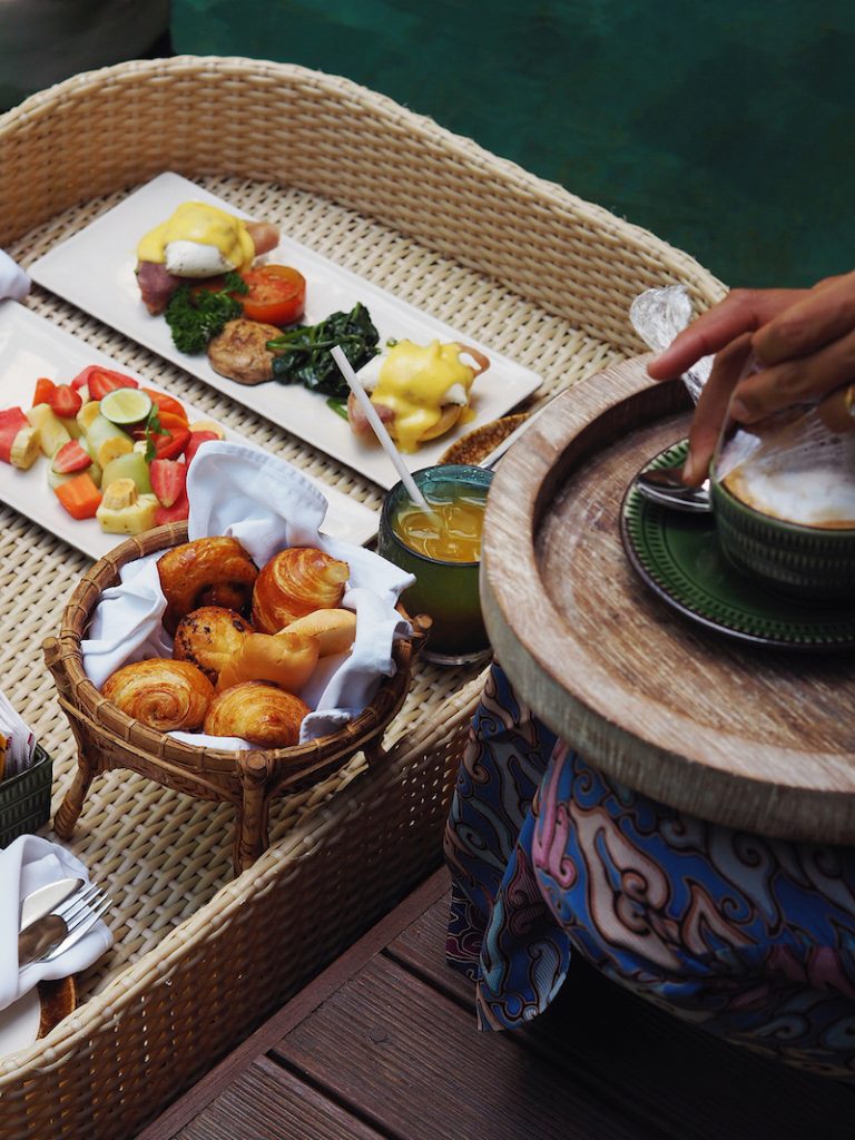 Floating breakfast in Bali