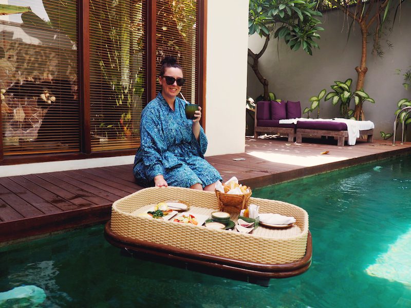 Floating breakfast in Bali