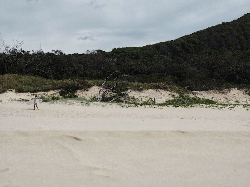 Playing spot the surfer at Tallows Beach