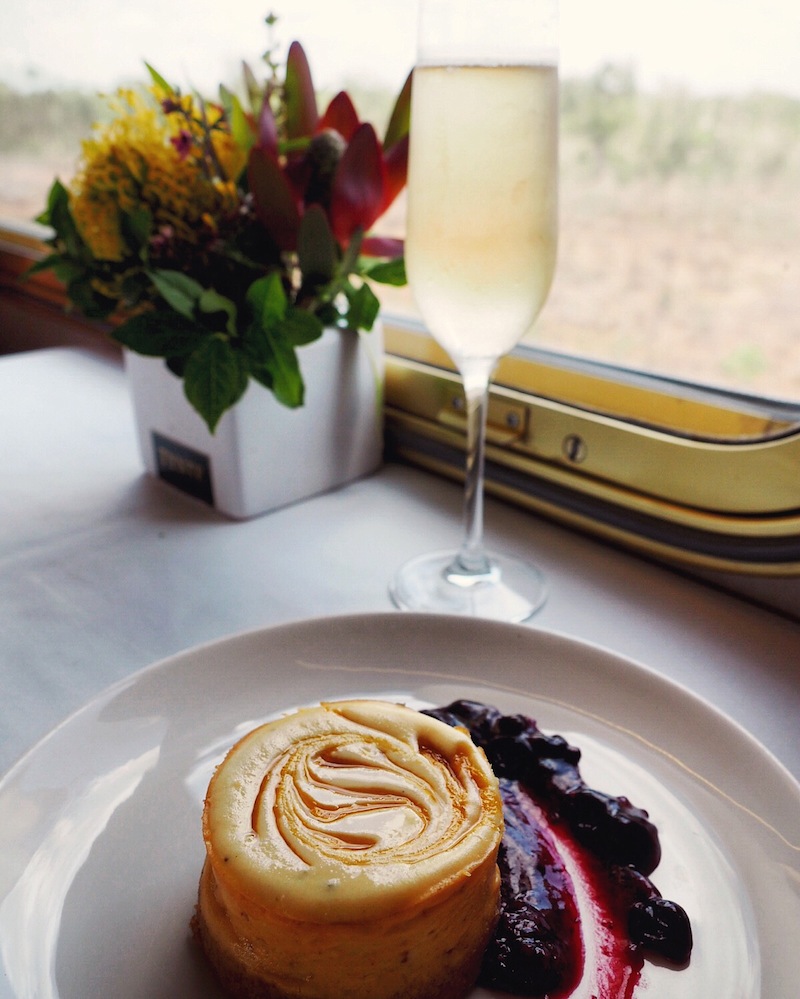 Dessert on board The Ghan