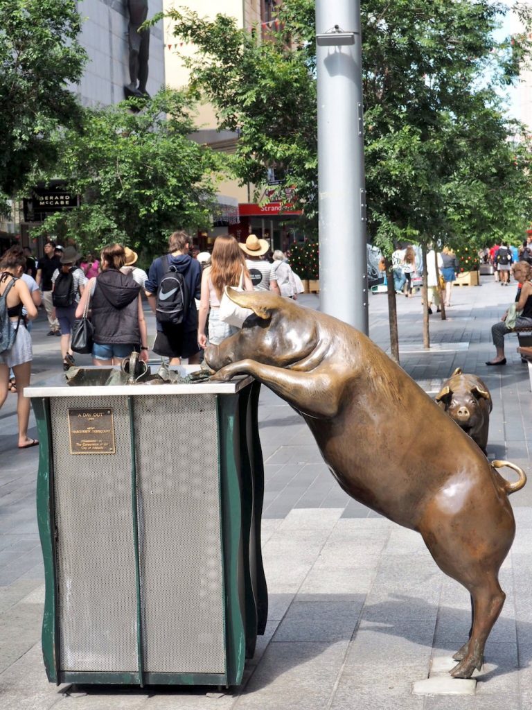 This made me do a double take - sculpture on Rundle Mall