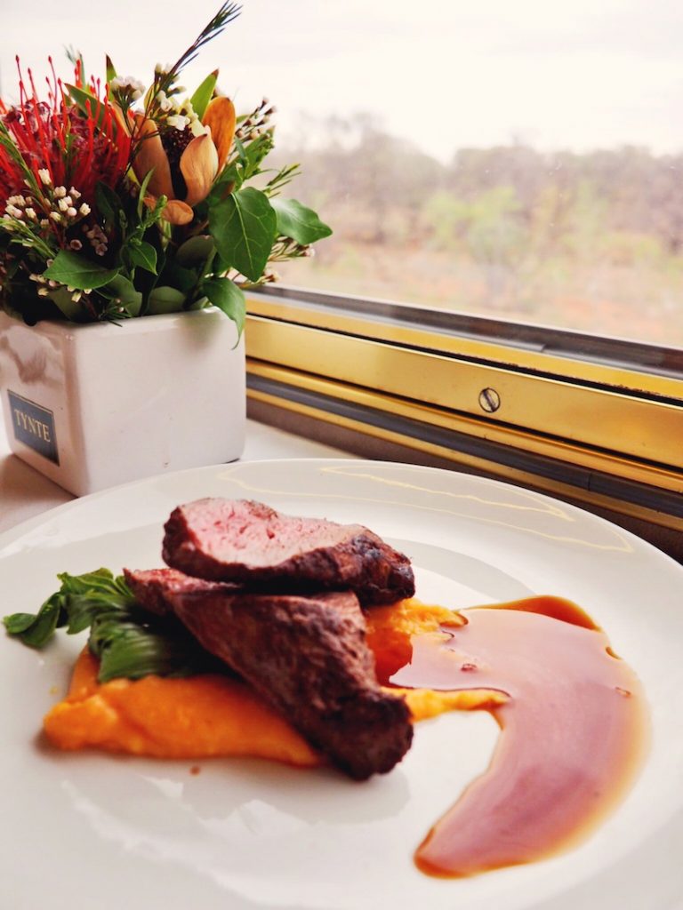 Food on board The Ghan