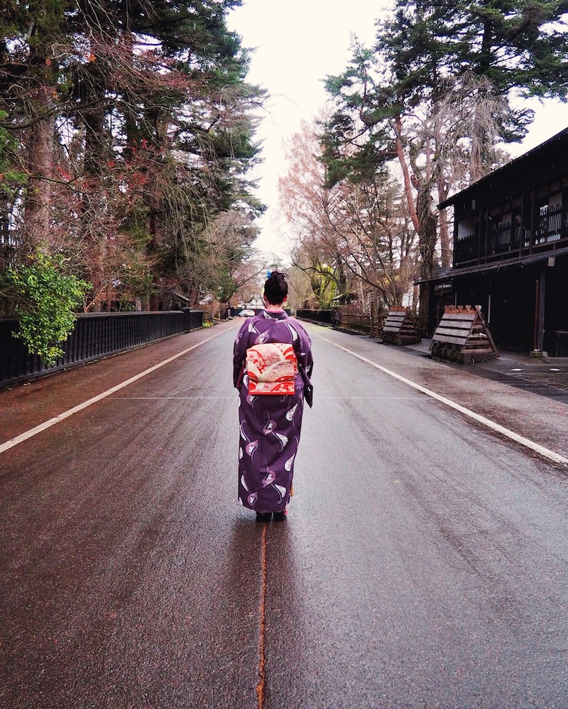 Wearing kimono in Tohoku