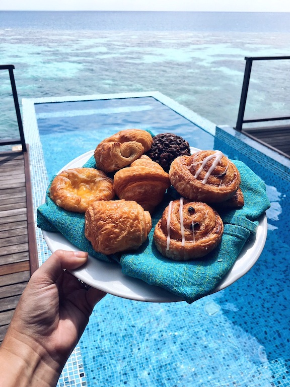 Poolside pastries - one of the best bits of in-villa dining