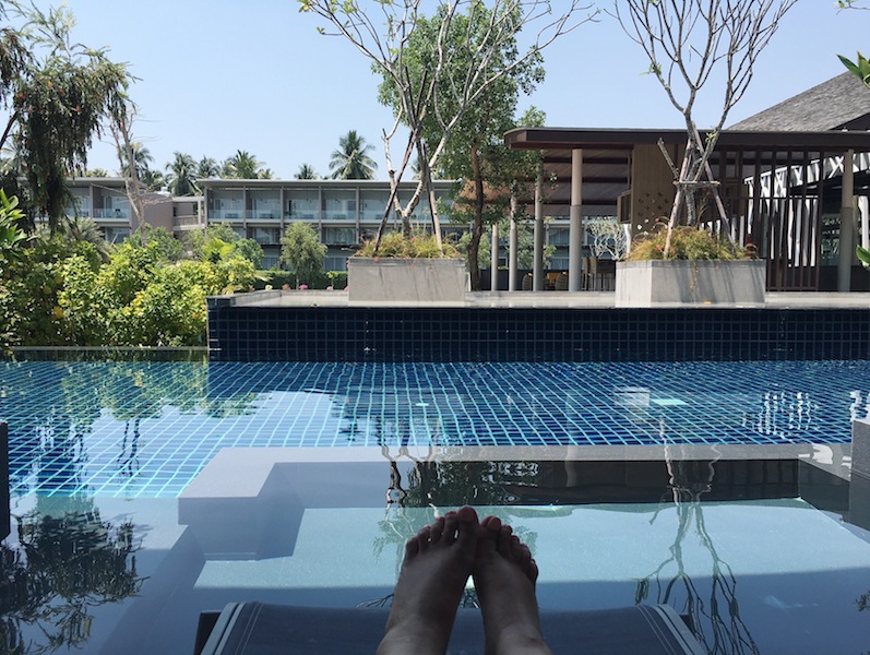 Chilling on the terrace of our pool access suite