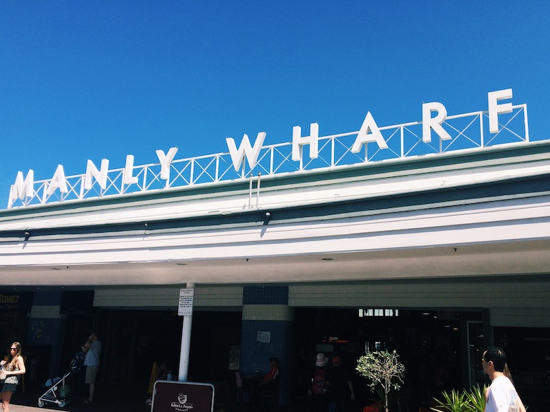 Taking the ferry to Manly Wharf