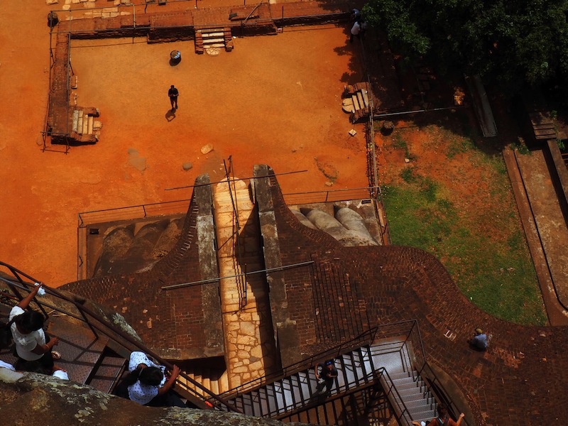 The awe-inspiring Lion's Staircase at Sigiriya