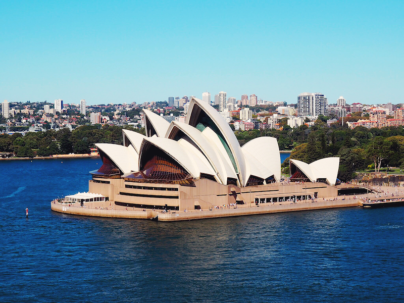 Views of the Opera House from Sydney Harbour Bridge