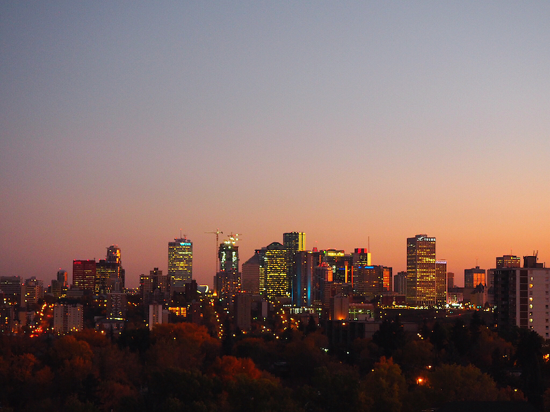 Sunrise view from Metterra Hotel on Whyte