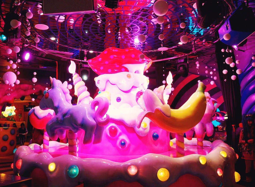 Indoor merry-go-round at Kawaii Monster Cafe Harajuku Tokyo 