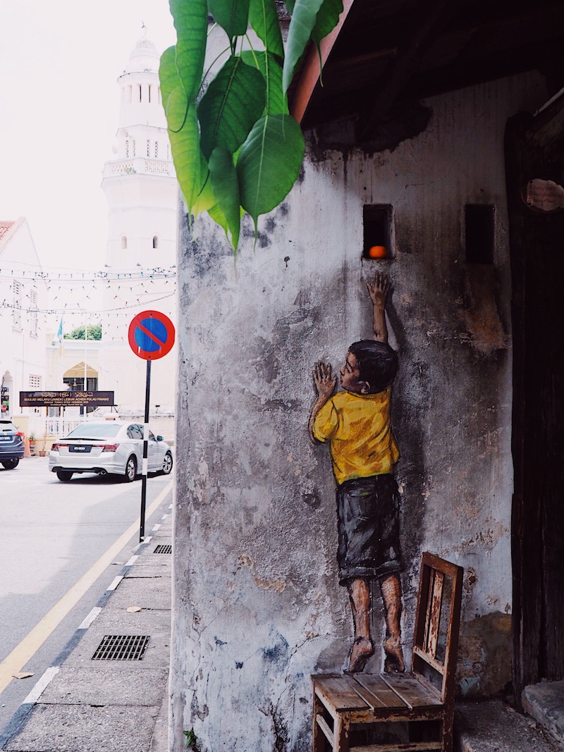 Ernest Zacharevic mural in Penang