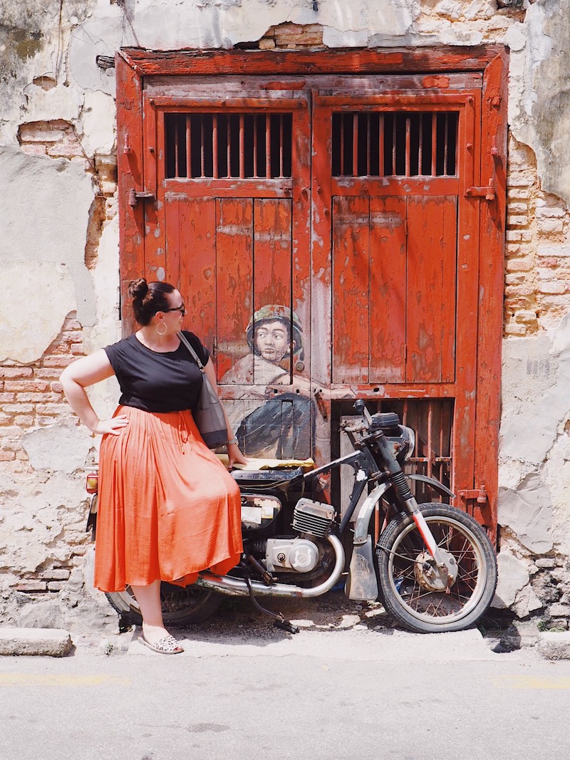 Ernest Zacharevic mural in Penang