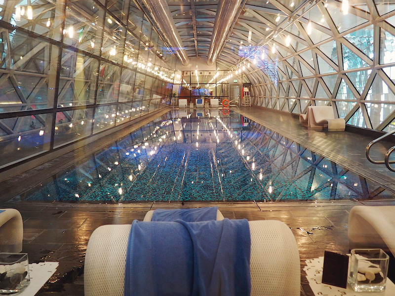 Swimming pool at Hamad International Airport Qatar 