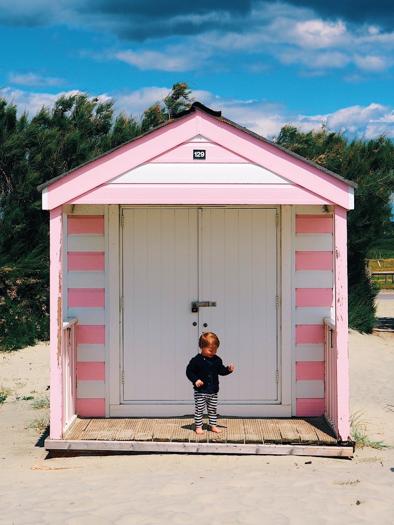 Our toddler enjoying West Wittering Beach