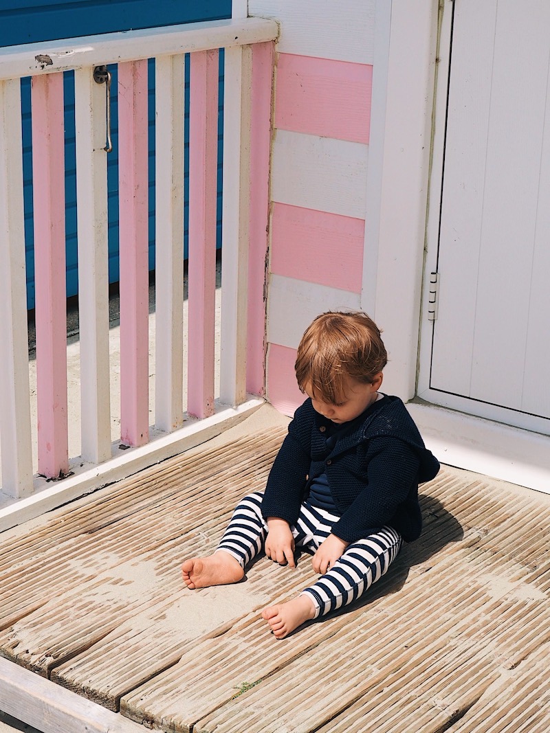 Our toddler enjoying West Wittering Beach