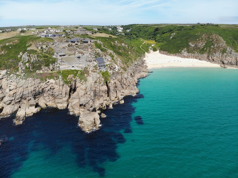 Porthcurno Beach and Minack Theatre by Benjamin Elliott