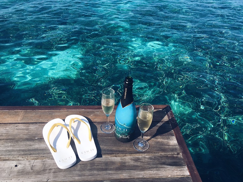 Honeymoons were made for this - complimentary Coco Champagne