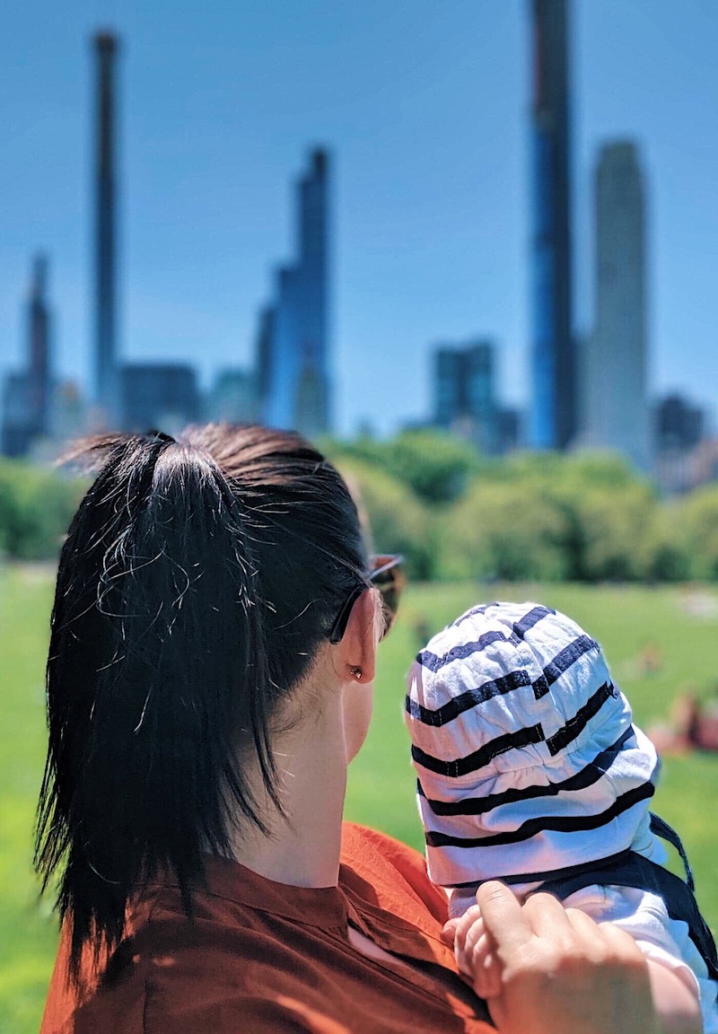 New York with a baby